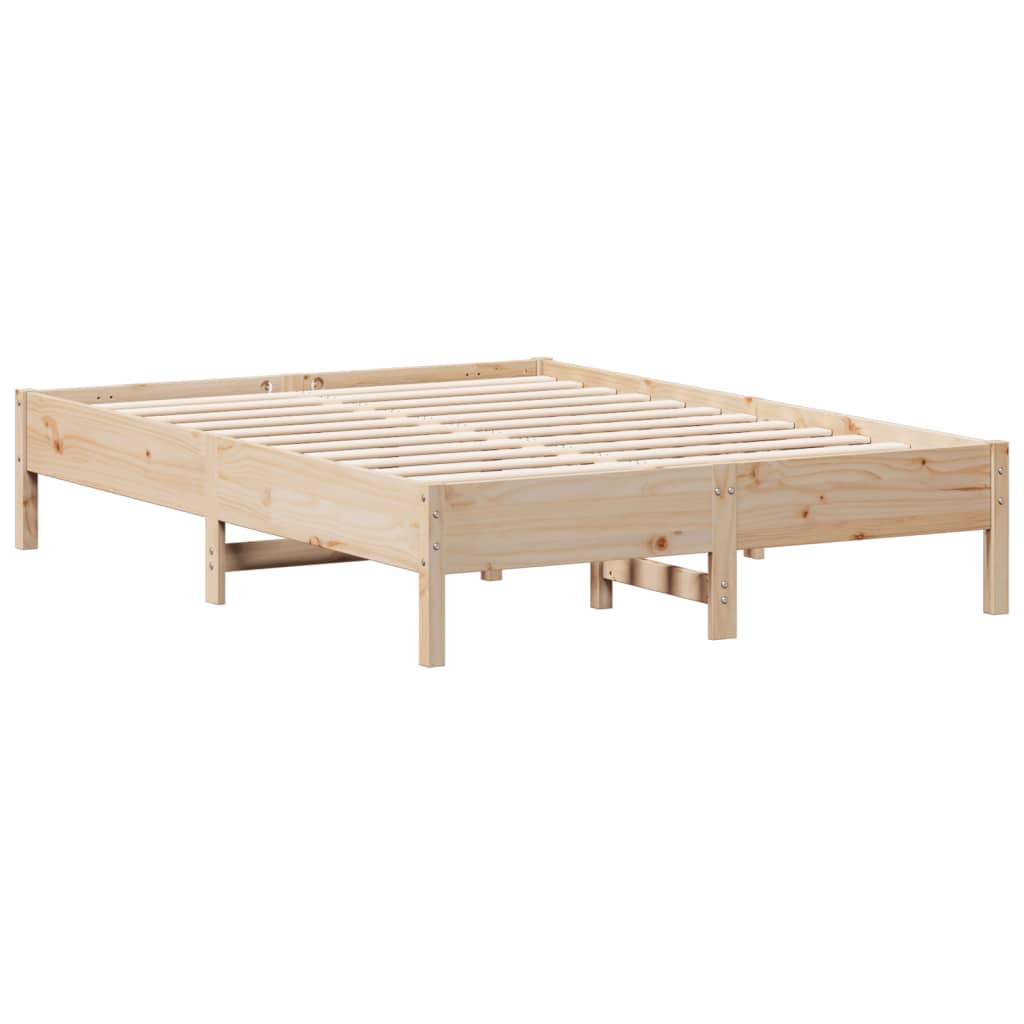 Bed frame 135x190 cm Solid pine wood