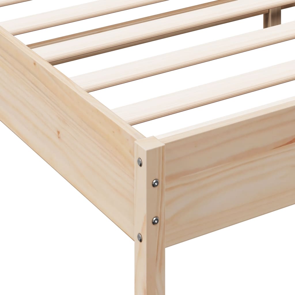 Bed frame 135x190 cm Solid pine wood