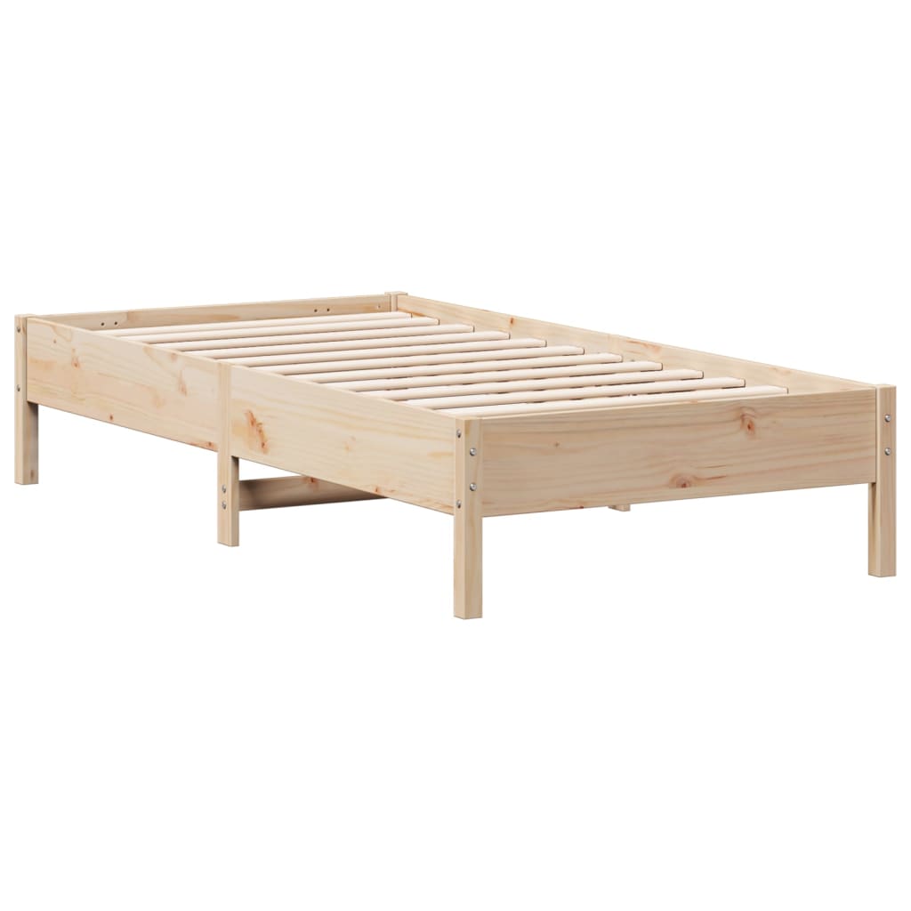 Bed frame 75x190 cm Solid pine wood