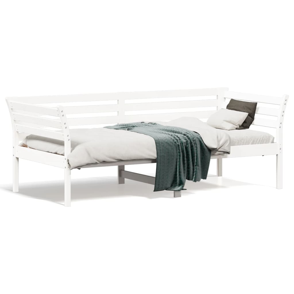 White day bed 75x190 cm Solid pine wood