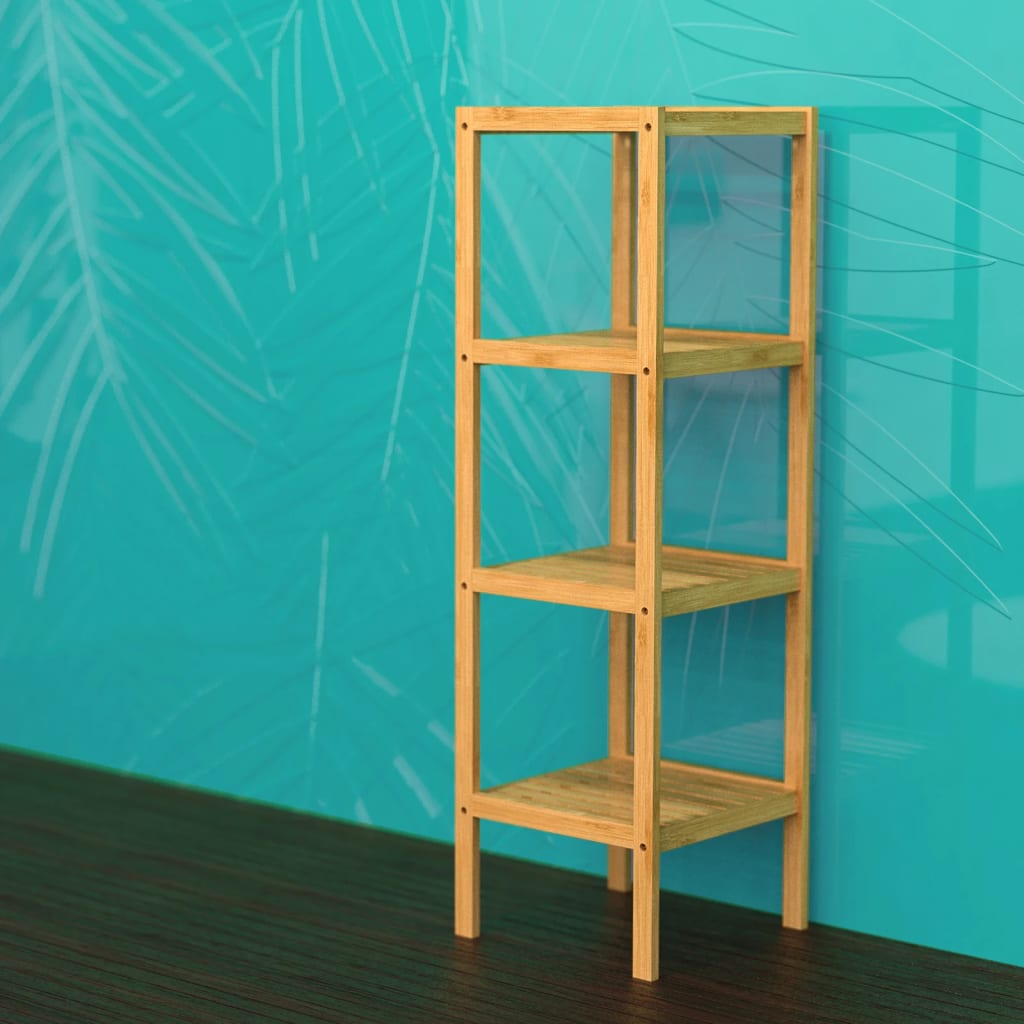EISL Bathroom shelf with 4 bamboo compartments 34x33x110 cm